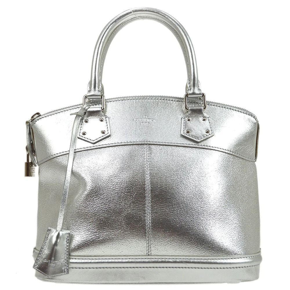 Louis Vuitton Lockit Pm Tote Handbag Argent Suhali